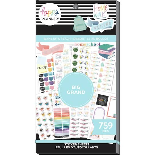 The Big Happy Planner&#xAE; Wake Up &#x26; Teach Value Pack Stickers